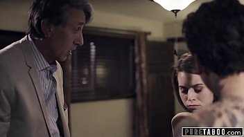 Step-brother Walks In On Step-sis Getting Railed By Their Step-dad