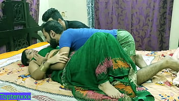 Indian Hot Milf Aunty Getting Railed By Two Guys, Loud Moans And Dirty Talk