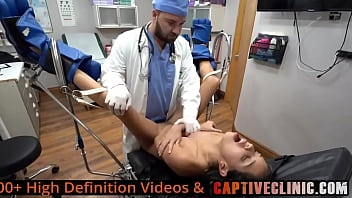 Doctor Tampa Pops Aria Nicole’s Cherry While Nurses Channy Crossfire And Genesis Turn Her Out With Some Wild Lesbian Action! Watch The Full Flick At Bondagecliniccom!
