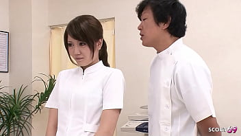 Naughty Japanese Nurse Gets Double Filled By Doctors In Hospital Threesome