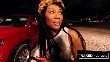 Naughty Ebony Jayla Foxx Gets Stuffed Like A Stocking At The Christmas Tree Lot