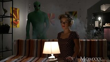 Lonely Housewife Gets Probed Hard By An Alien On Halloween Night