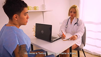 Dr. Xiara Dark Can’t Keep Her Hands Off Her Patient’s Massive Dick During His Checkup
