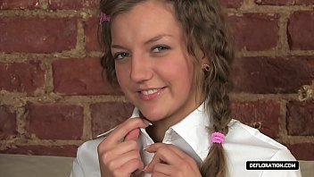 Sloppy Russian Blonde Teen Gets Herself Soaking Wet