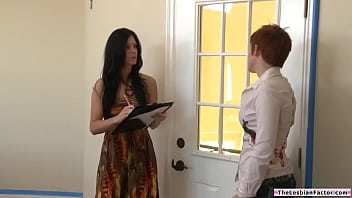 Petite Milf Gets Her Tight Little Tits Worshipped By Her Hungry Lesbian Client