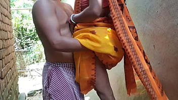 Getting Down And Dirty With Her Man In The Village