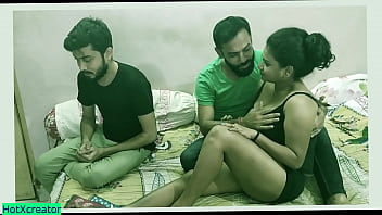 Indian Dude Shares His Smokin’ Girlfriend With A Virgin Buddy And They All Get Down And Dirty Together In A Wild Threesome With Clear Hindi Moans