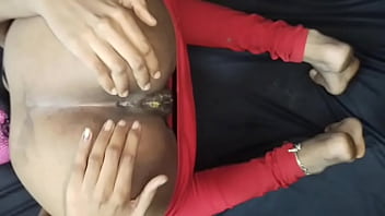 My Slutty Tamil Wife Spreads Out On The Bed, Watching Her Man Stroke His Hard Cock And Give Himself A Handjob